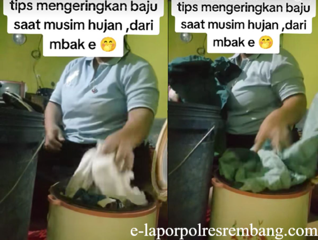 Viral! Keringkan Baju Pakai Magic Com Saat Hujan